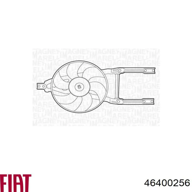 Электровентилятор охлаждения в сборе (мотор+крыльчатка) Fiat/Alfa/Lancia 46400256
