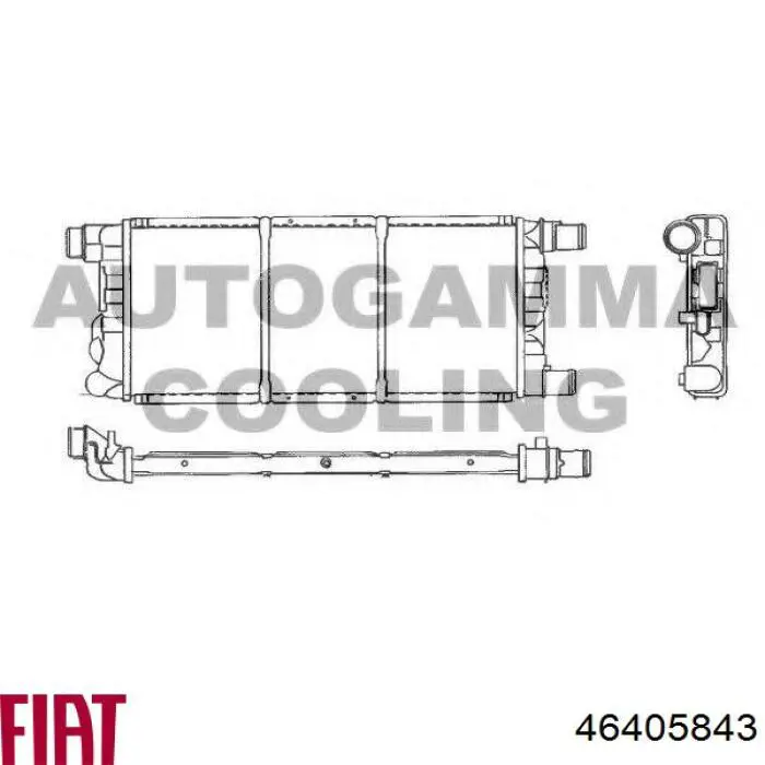 Радиатор 46405843 Fiat/Alfa/Lancia