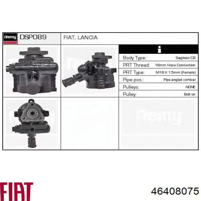 Насос гидравлики Fiat/Alfa/Lancia 46408075 цена, от 38.47 USD