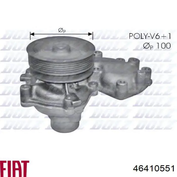 Помпа водяная (насос) охлаждения, в сборе с корпусом 46410551 Fiat/Alfa/Lancia