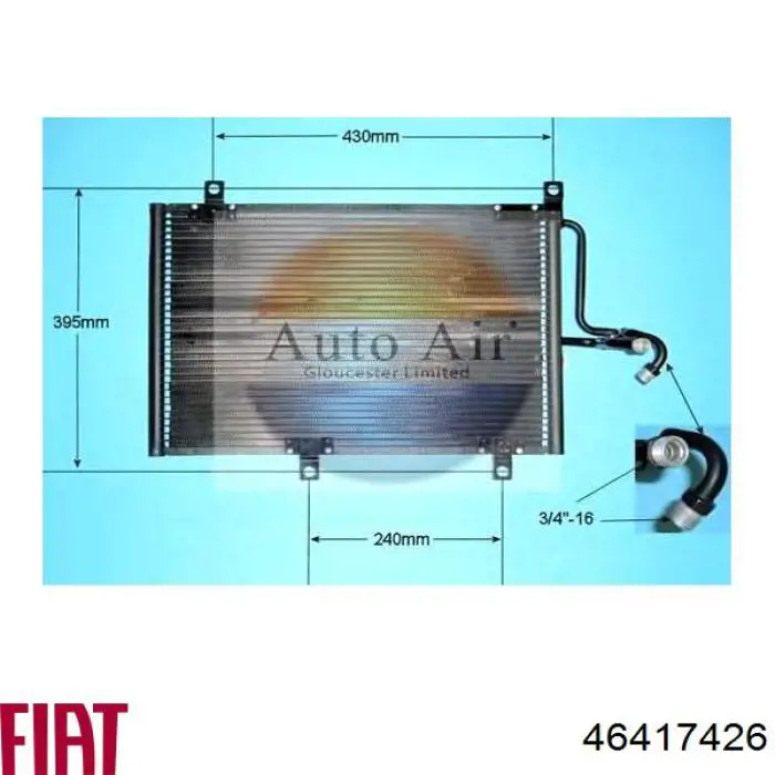 46417426 Fiat/Alfa/Lancia Конденсатор