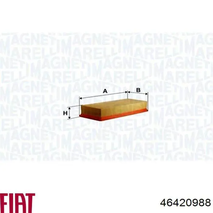 Элемент воздушного фильтра Fiat/Alfa/Lancia 46420988 цена, от 5.37 USD