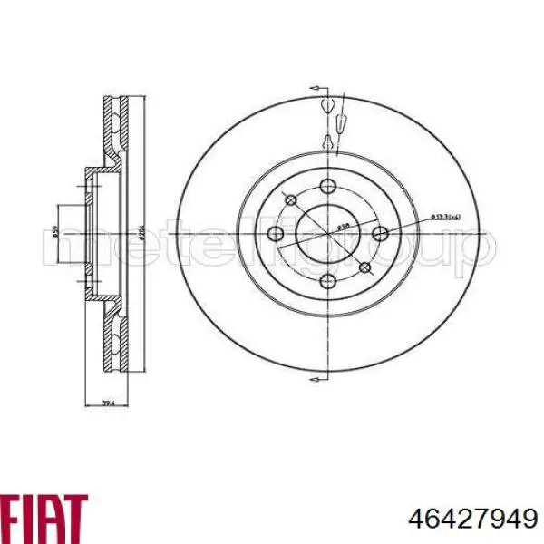 Купить 46427949 Fiat/Alfa/Lancia Ротор тормозной
