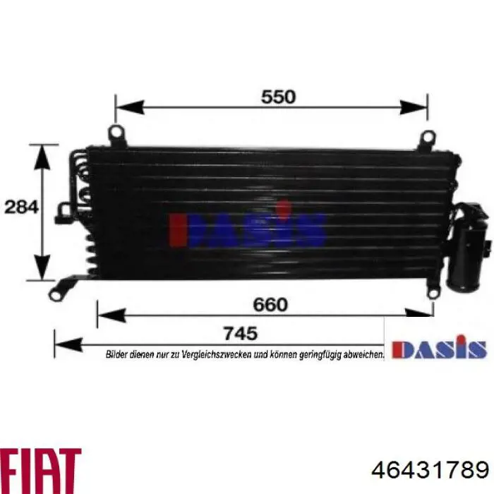  Радиатор кондиционера Fiat Punto 