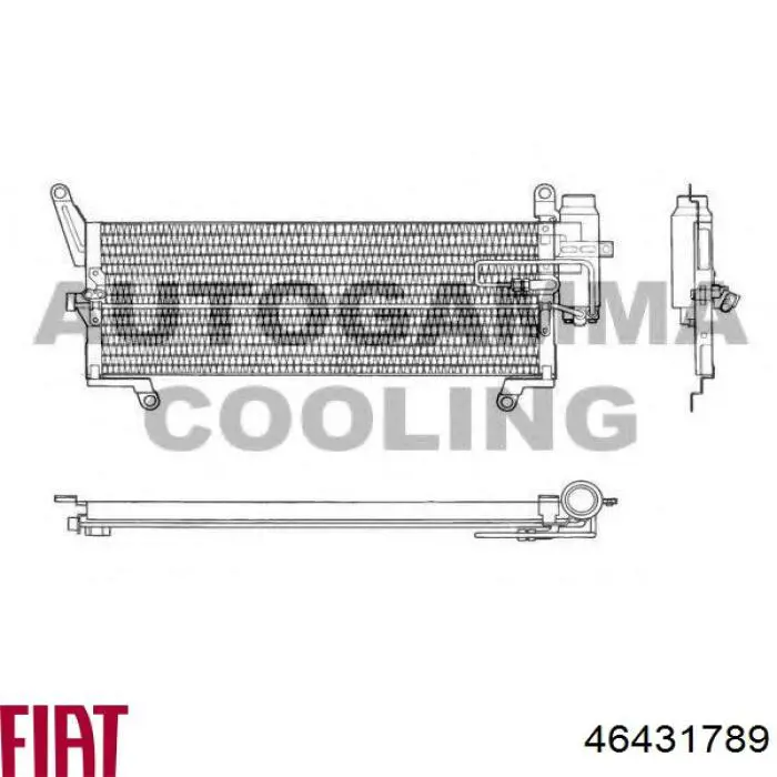 Купить 46431789 Fiat/Alfa/Lancia Радиатор системы охлаждения кондиционера