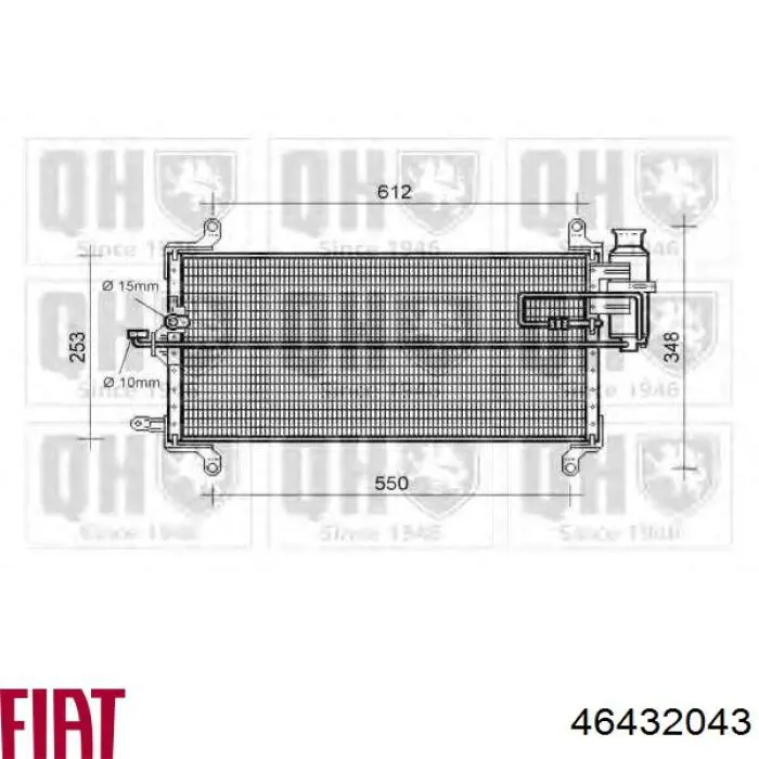 Радиатор кондиционера 46432043 Fiat/Alfa/Lancia