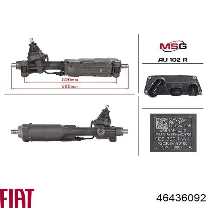 46436092 Fiat/Alfa/Lancia Управление рулевое в сборе