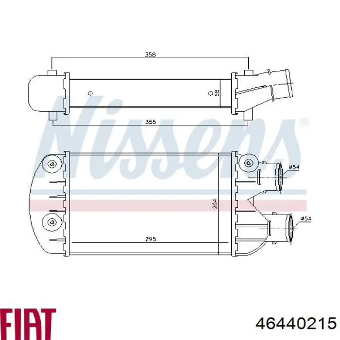 Система охлаждения наддувочного воздуха Fiat/Alfa/Lancia 46440215 цена, от 74.85 USD