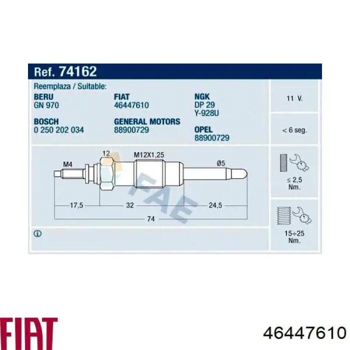 46447610 Fiat/Alfa/Lancia