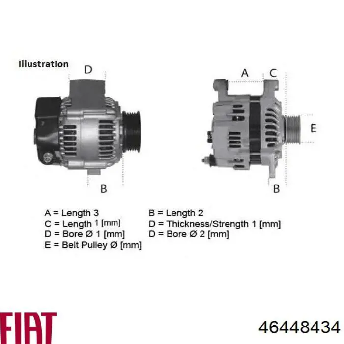 Генератор 46448434 Fiat/Alfa/Lancia