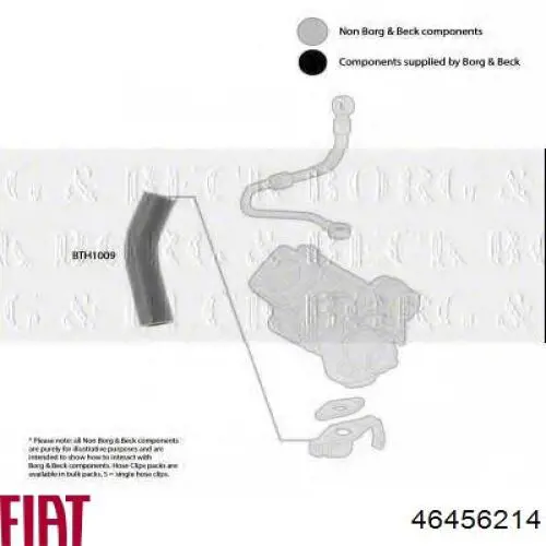 Купить 46456214 Fiat/Alfa/Lancia Прокладка шланга отвода масла от турбины