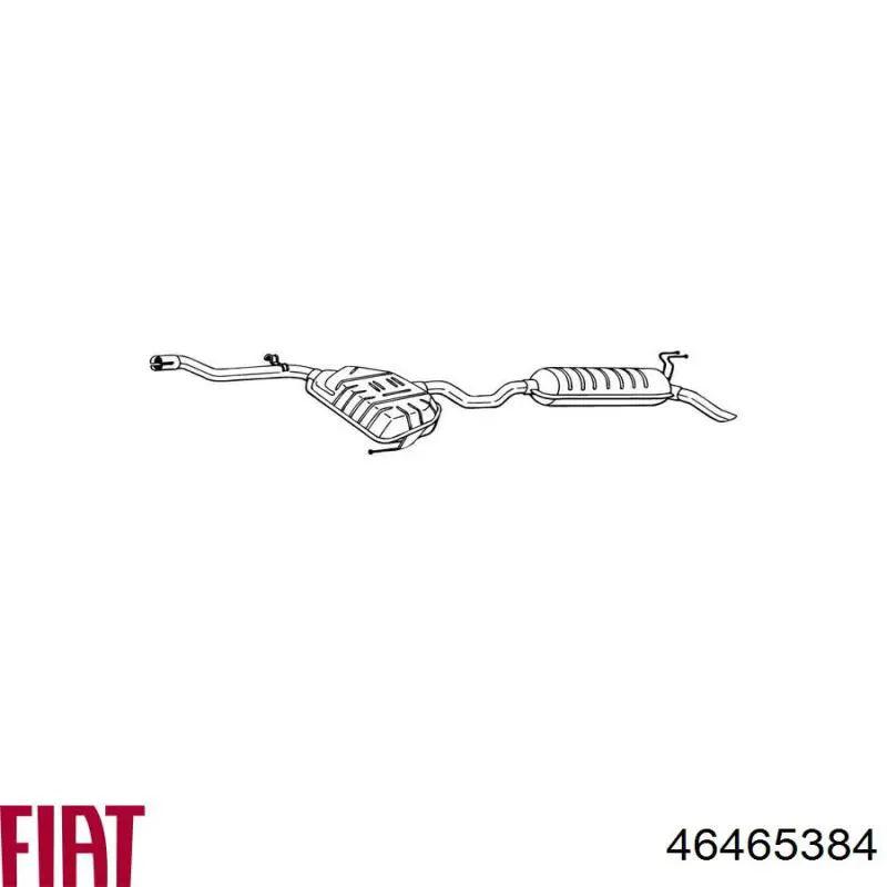Купить 46465384 Fiat/Alfa/Lancia Глушитель задний