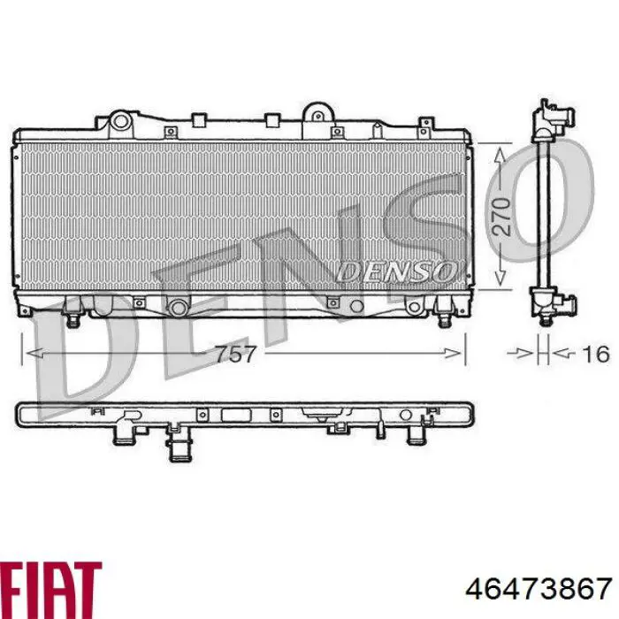 Радиатор 46473867 Fiat/Alfa/Lancia