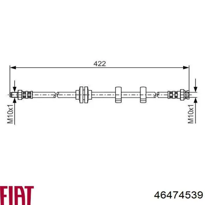 Шланг тормозной передний Fiat/Alfa/Lancia 46474539 цена, от 7.33 USD