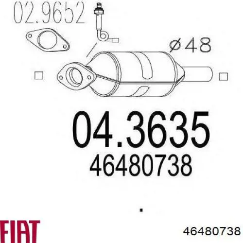 Convertidor - catalisador para Fiat Palio  178DX