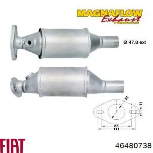  Convertidor - catalisador Fiat Palio carrinha (178DX) (1996 - 2026) 