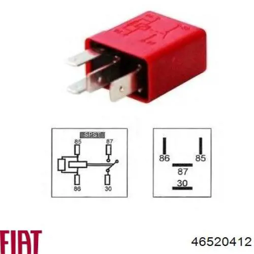 Реле вентилятора Fiat/Alfa/Lancia 46520412 цена, от 7.71 USD
