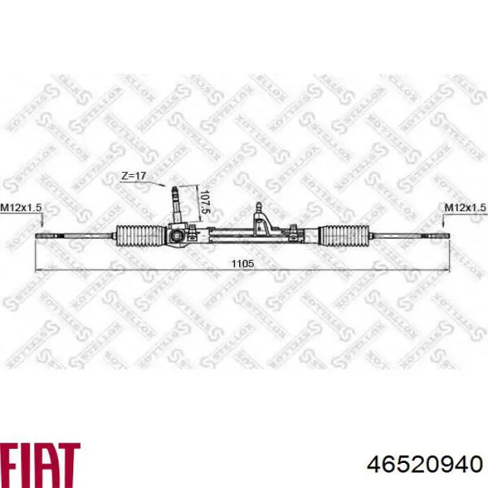 Реечный рулевой механизм Fiat/Alfa/Lancia 46520940 цена, от 83.63 USD