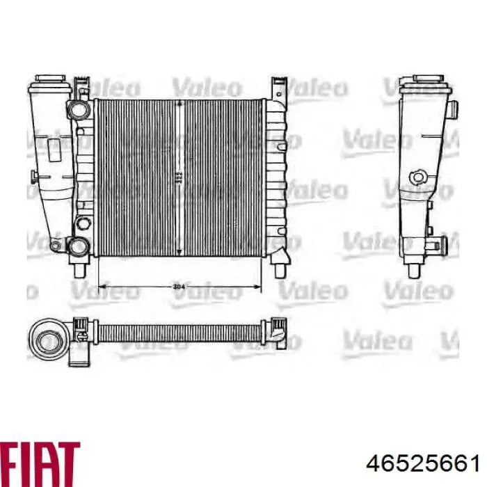 46525661 Fiat/Alfa/Lancia радиатор