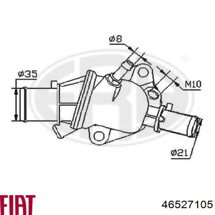 Кожух термостата Fiat/Alfa/Lancia 46527105 цена, от 14.95 USD