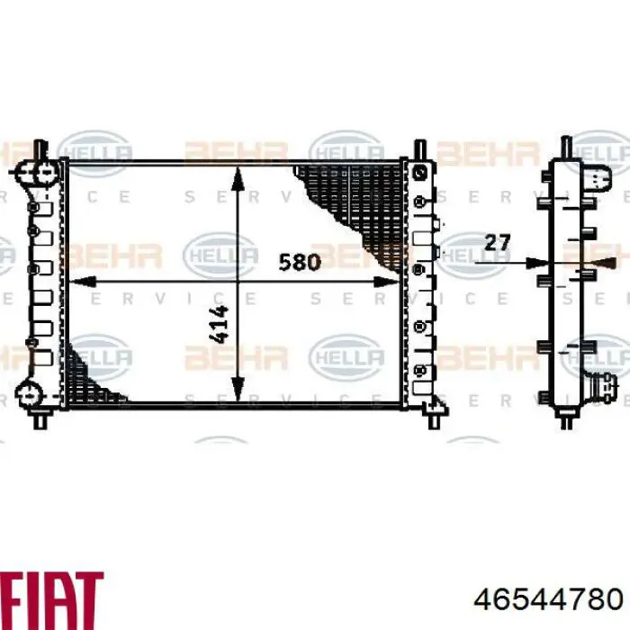 46544780 Fiat/Alfa/Lancia Радиатор основной