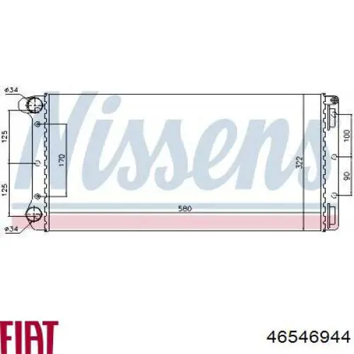 46546944 Fiat/Alfa/Lancia Радиатор основной