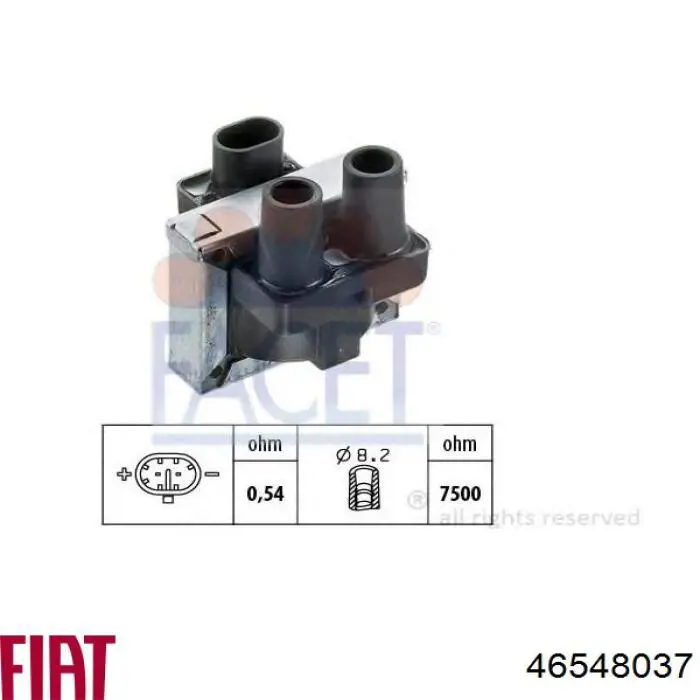 Купить 46548037 Fiat/Alfa/Lancia Катушка зажигания