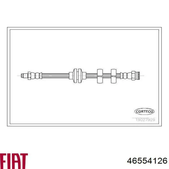 Шланг тормозной передний 46554126 Fiat/Alfa/Lancia