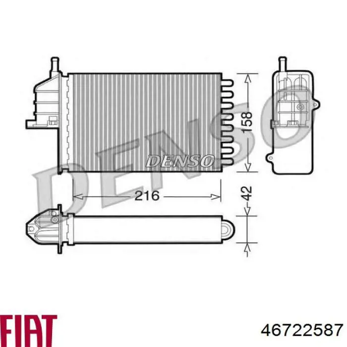 Радиатор печки 46722587 Fiat/Alfa/Lancia