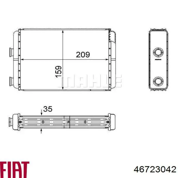 Радиатор печки 46723042 Fiat/Alfa/Lancia