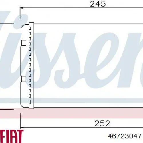 Радиатор печки (отопителя) Fiat/Alfa/Lancia 46723047 цена, от 35.24 USD