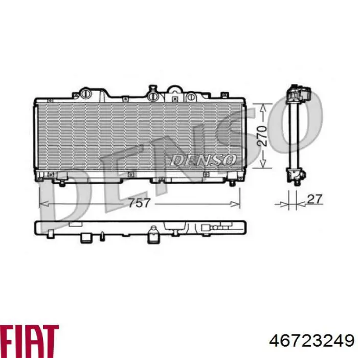Радиатор охлаждения двигателя Fiat/Alfa/Lancia 46723249 цена, от 191.79 USD
