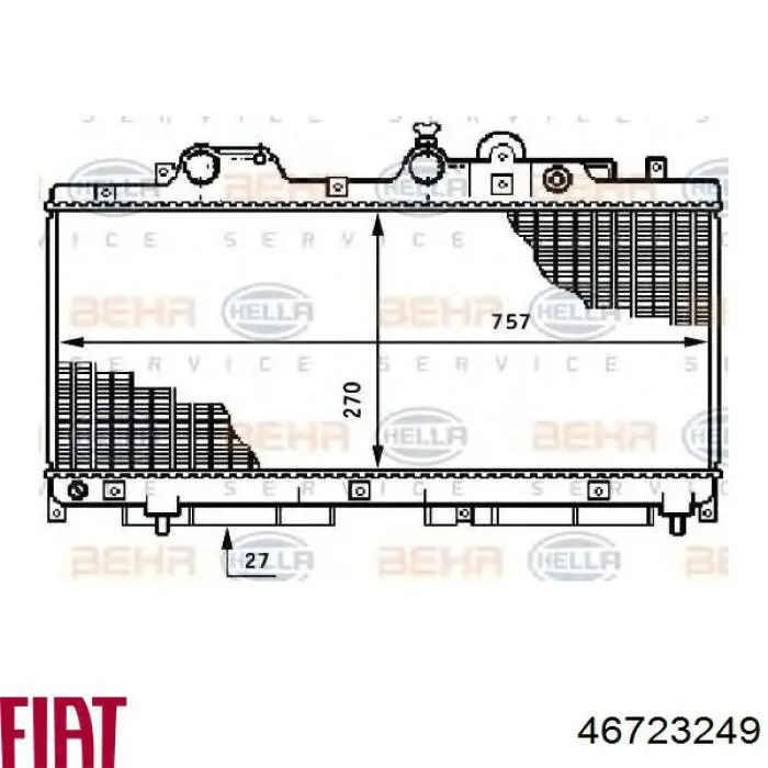 Радиатор 46723249 Fiat/Alfa/Lancia