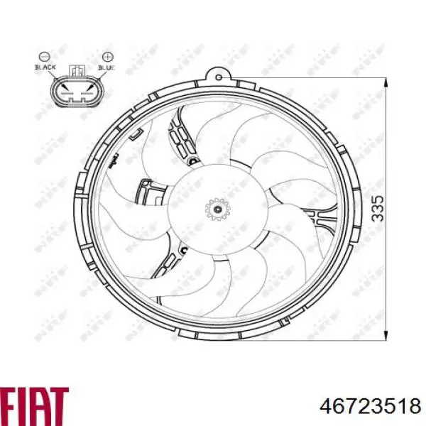 Электровентилятор охлаждения в сборе Fiat/Alfa/Lancia 46723518 цена, от 69.02 USD