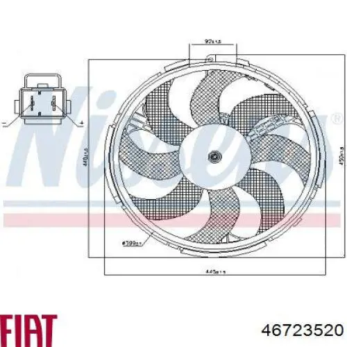 46723520 Fiat/Alfa/Lancia Вентилятор радиатора