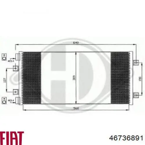 Конденсатор кондиционера Fiat/Alfa/Lancia 46736891 цена, от 53.01 USD
