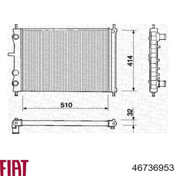 46736953 Fiat/Alfa/Lancia радиатор