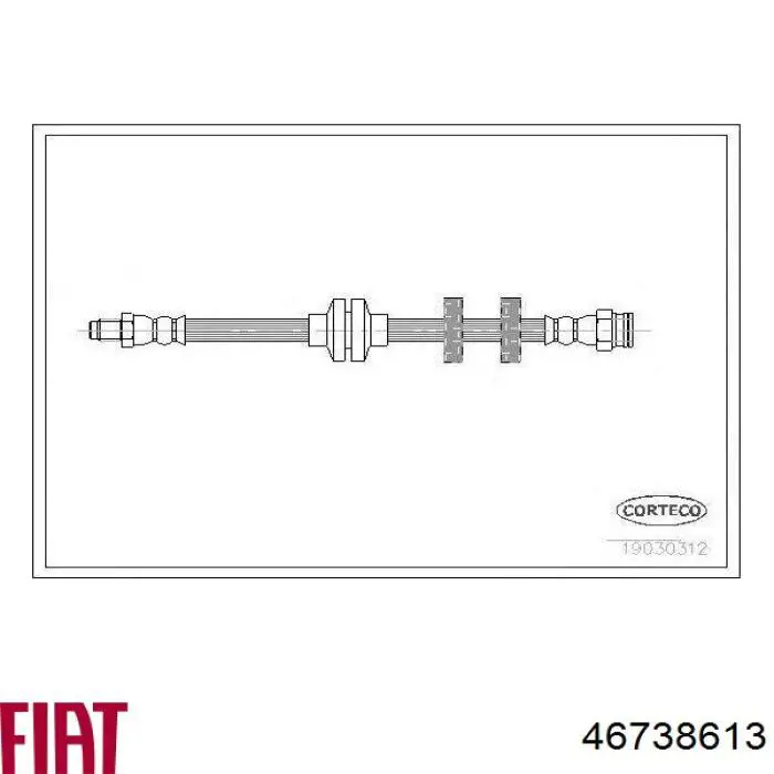 Шланг тормозной передний 46738613 Fiat/Alfa/Lancia
