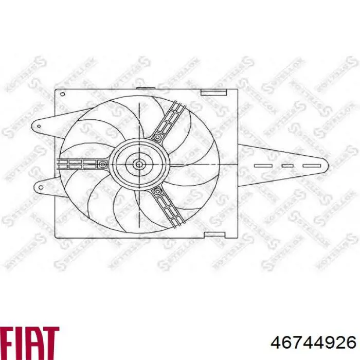 Купить 46744926 Fiat/Alfa/Lancia Диффузор вентилятора в сборе с мотором и крыльчаткой