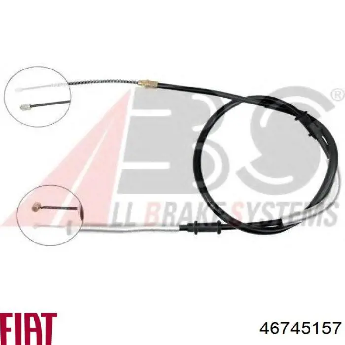 Купить 46745157 Fiat/Alfa/Lancia Трос стояночного тормоза задний левый