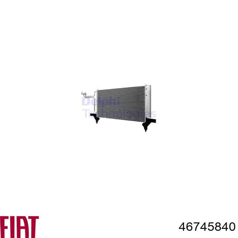 Radiador de aparelho de ar condicionado 46745840 Fiat/Alfa/Lancia