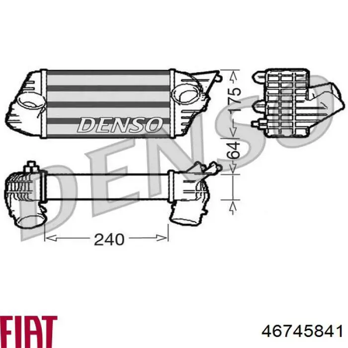 46745841 Fiat/Alfa/Lancia Охладитель наддувочного воздуха
