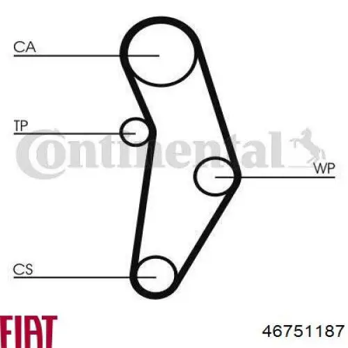 Ремень ГРМ 46751187 Fiat/Alfa/Lancia