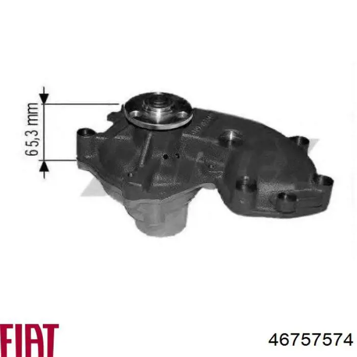 Помпа водяная, (насос) охлаждения, в сборе с корпусом Fiat/Alfa/Lancia 46757574