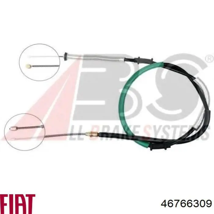 Купить 46766309 Fiat/Alfa/Lancia Трос стояночного тормоза задний левый