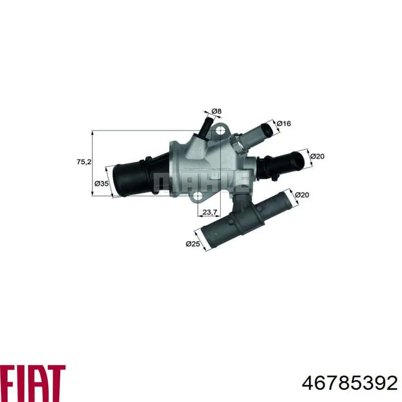 Термостат в корпусе Fiat/Alfa/Lancia 46785392 цена, от 33.73 USD