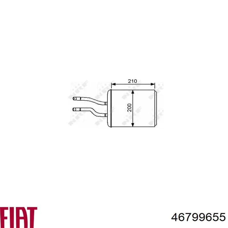 46799655 Fiat/Alfa/Lancia Радиатор отопителя салона