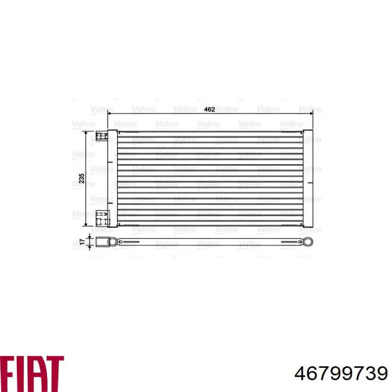 Радиатор кондиционера 46799739 Fiat/Alfa/Lancia