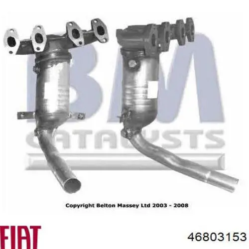 Каталитический нейтрализатор отработавших газов Fiat/Alfa/Lancia 46803153 цена, от 605.89 USD