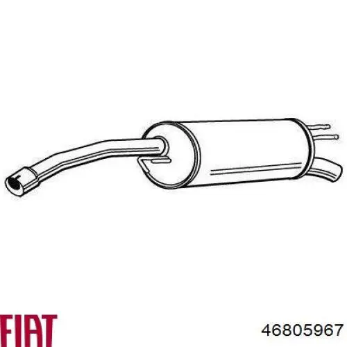 Выхлоп задний Fiat/Alfa/Lancia 46805967 цена, от 93.92 USD